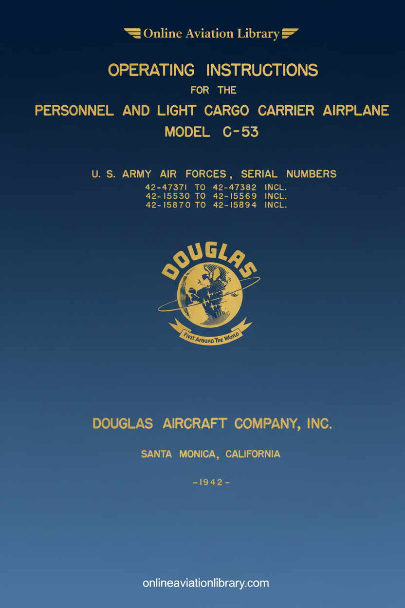 C-53 Operating Instructions Cover Page