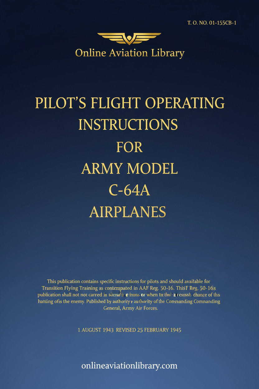 C-64A Pilot's Flight Operating Instructions Standard Cover Page