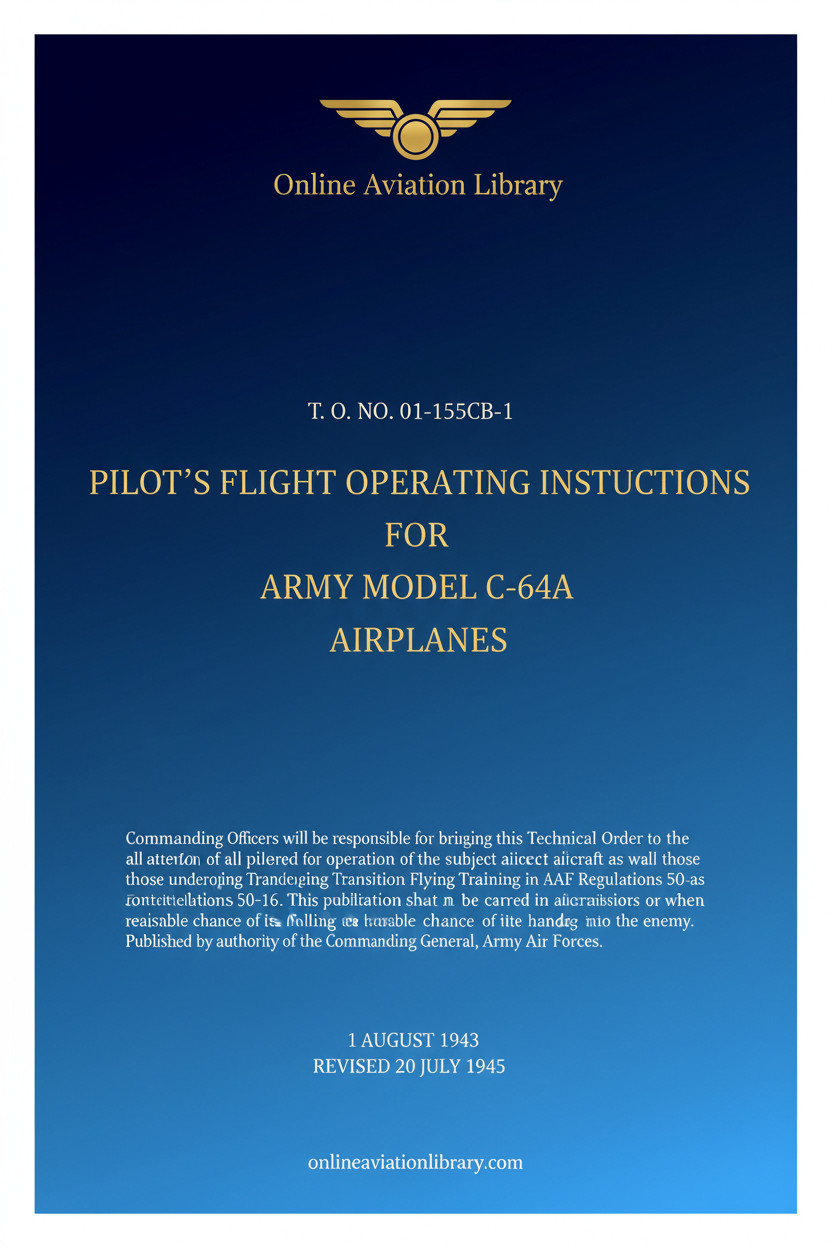 C-64A Pilot's Flight Operating Instructions Standard Cover Page