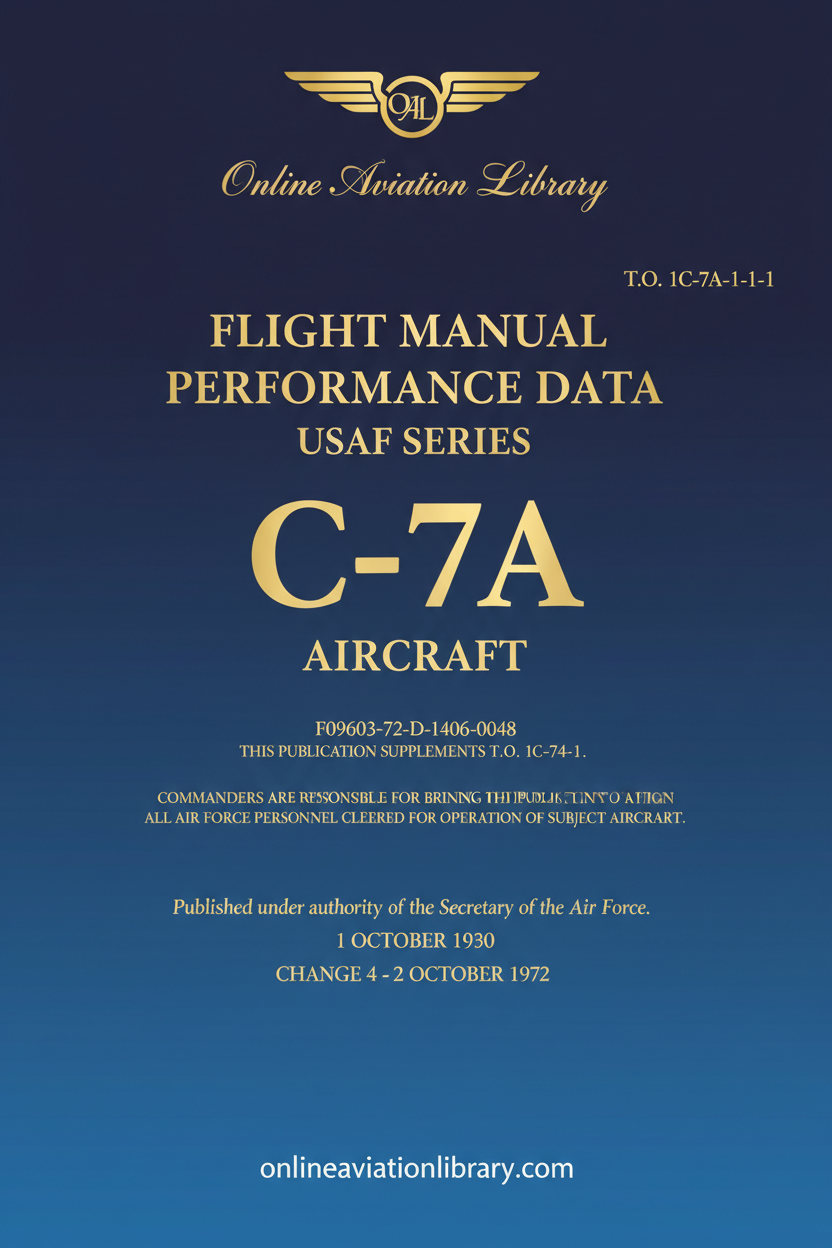 C-7A Performance Data Text-Only Cover Page