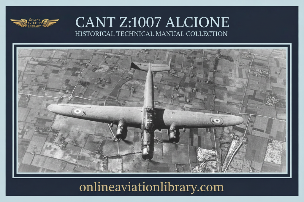 CANT Z.1007 Alcione banner using the Online Aviation Library logo