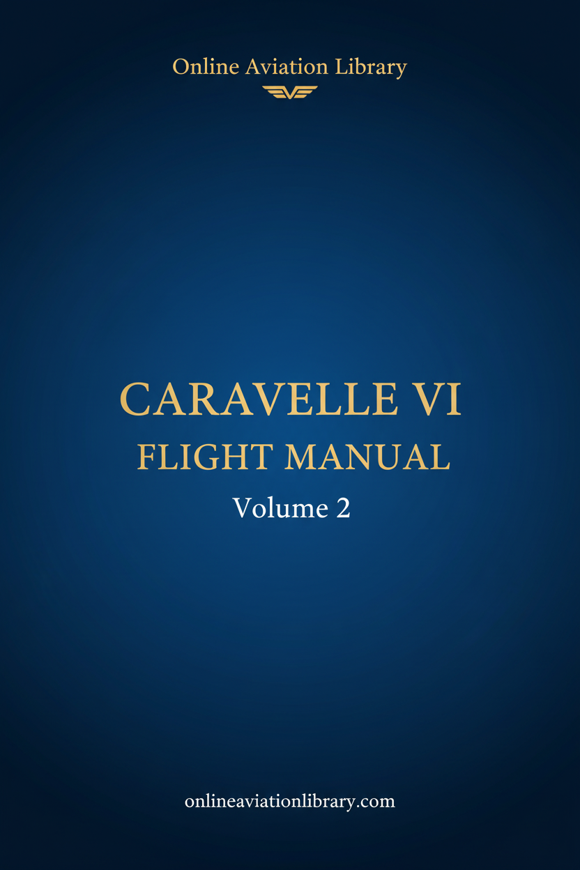 Caravelle VI Flight Manual Volume 2 Standard Cover Page