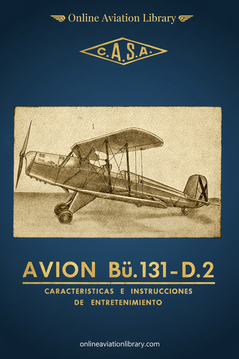 CASA Bü.131-D.2 Manual Cover Page