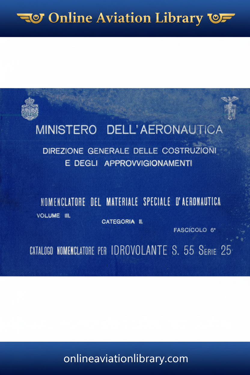 Catalogo Nomenclatore S.55 Serie 25 Cover