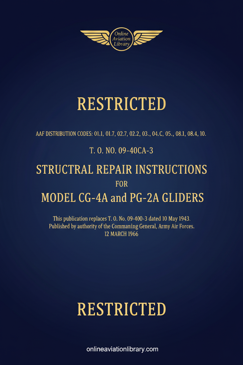 CG-4A and PG-2A Structural Repair Instructions Cover Page