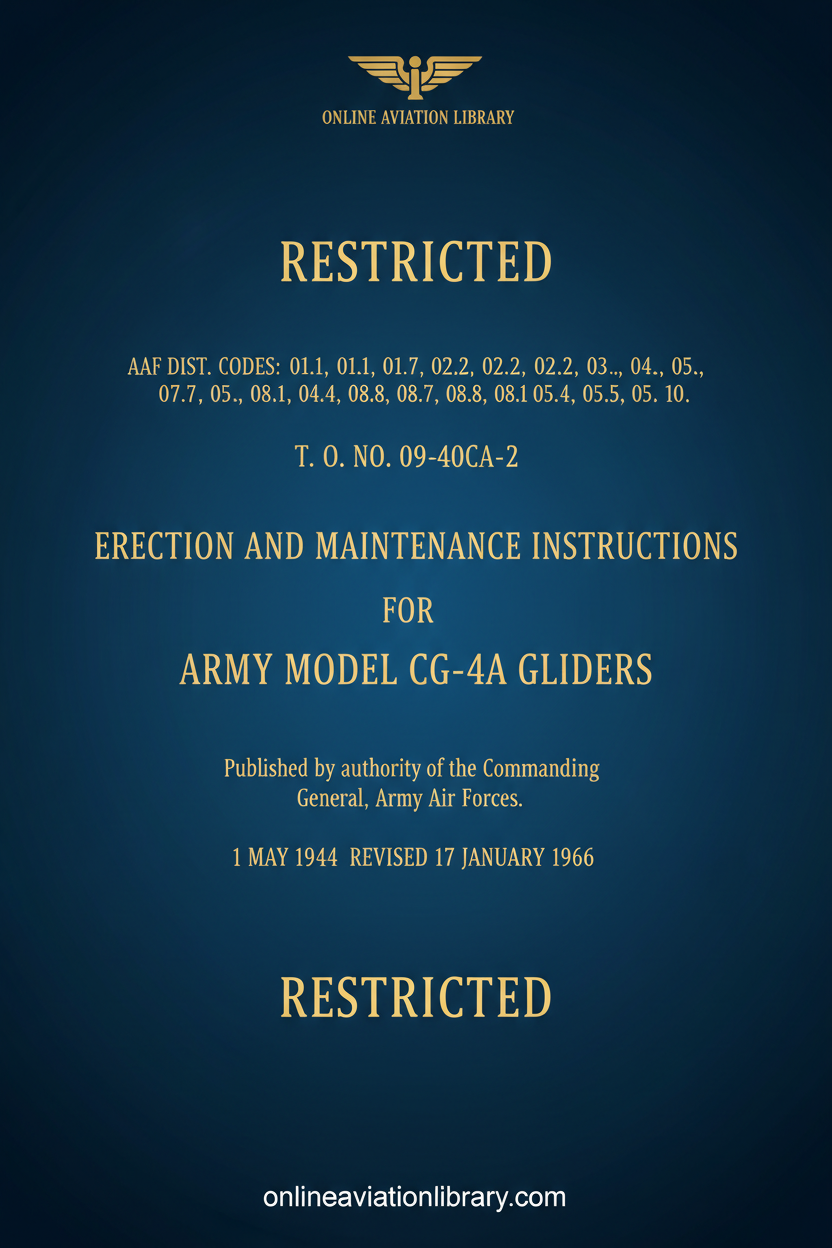 CG-4A Erection and Maintenance Instructions Cover Page 1944