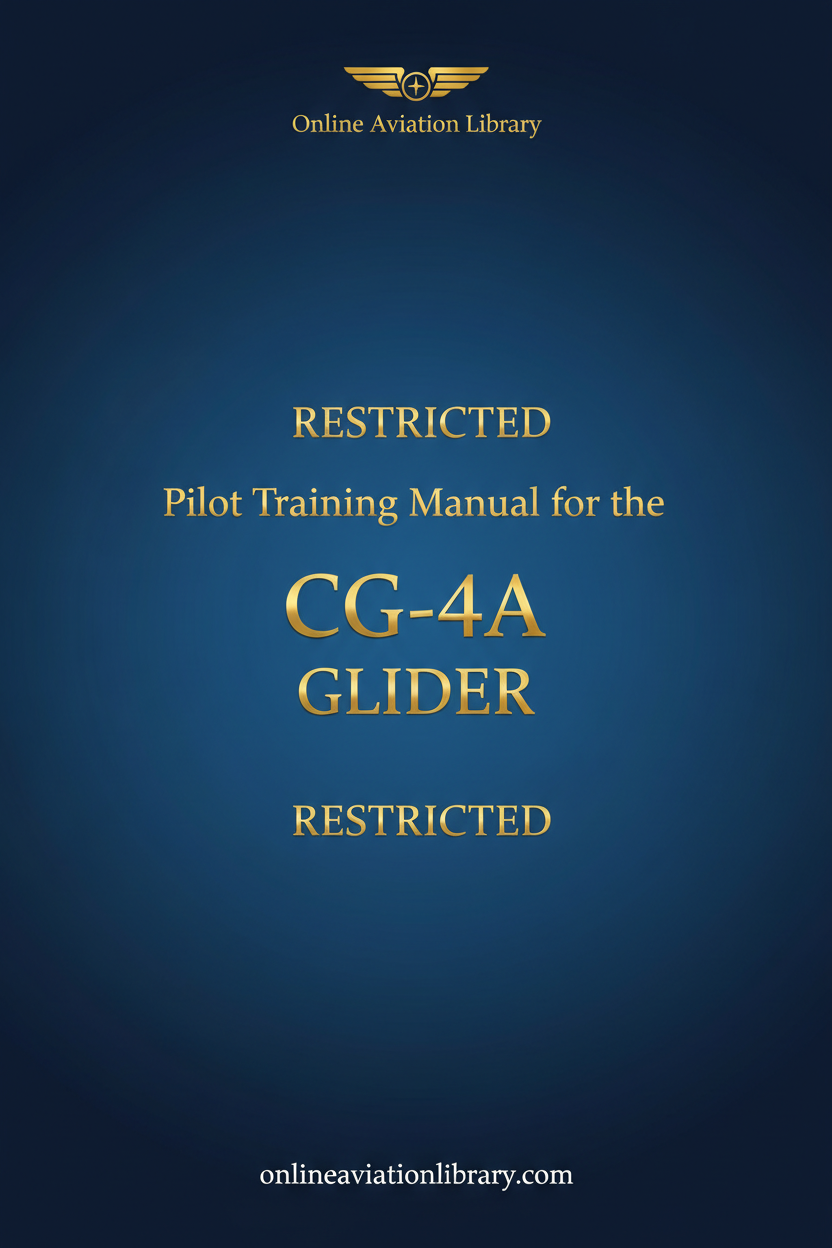CG-4A Pilot Training Manual Cover Page