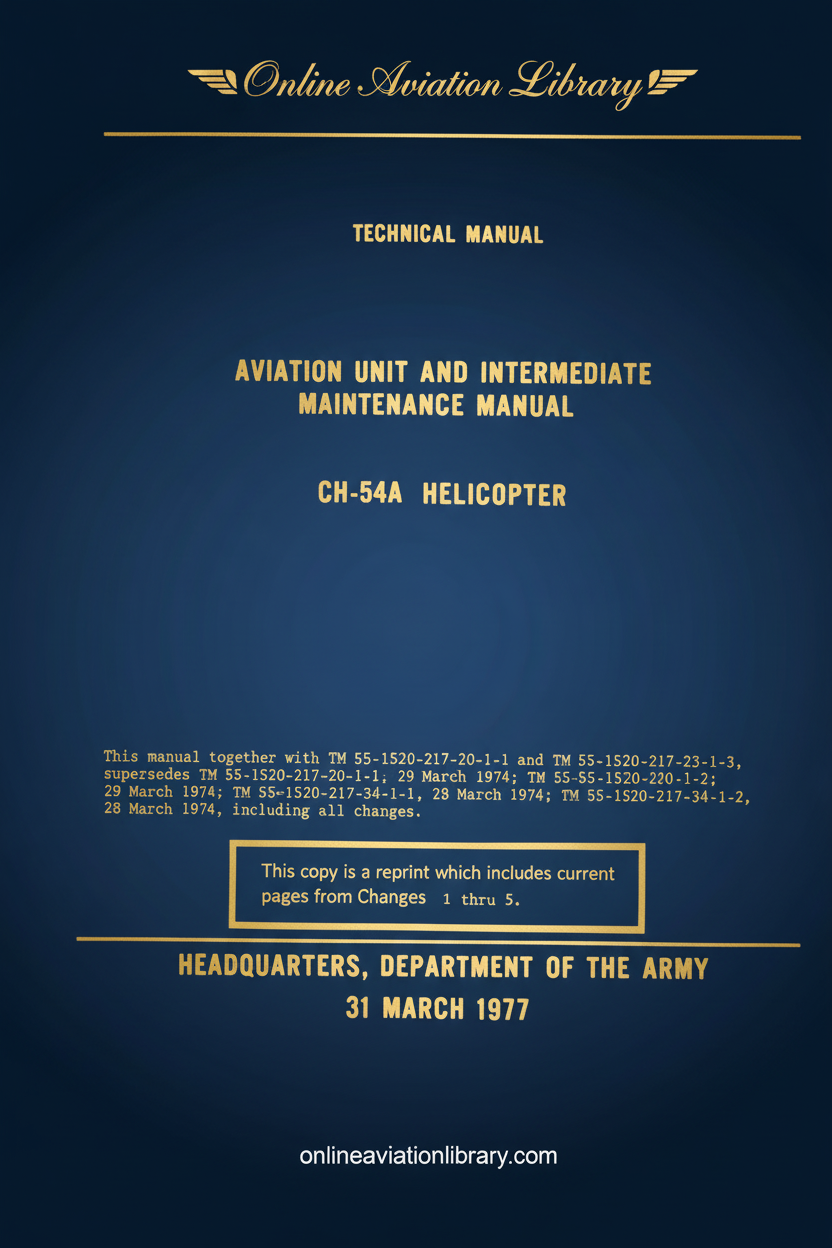 CH-54A Aviation Unit and Intermediate Maintenance Manual Cover Page