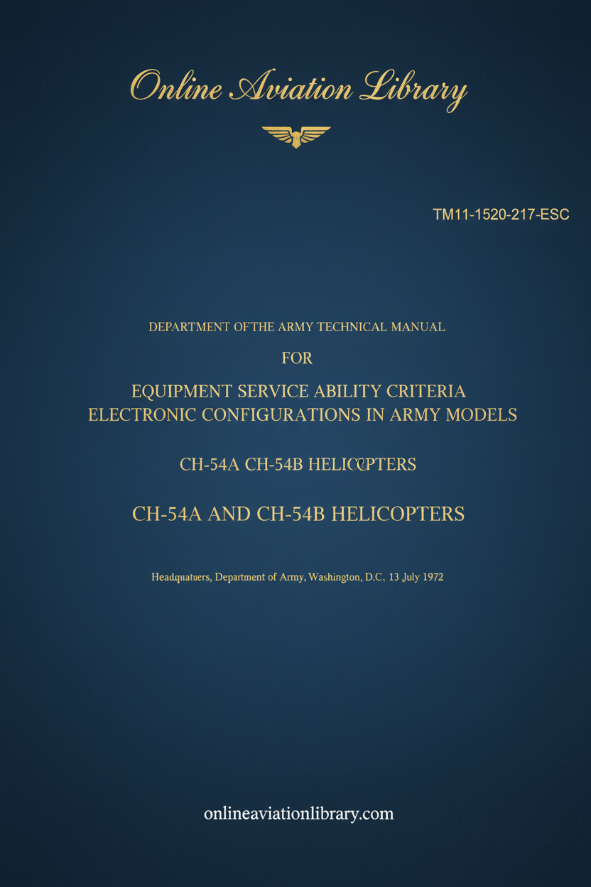 CH-54A/B Equipment Service Ability Criteria Manual Cover Page