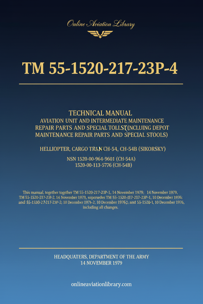CH-54A/CH-54B Aviation Unit Repair Parts and Special Tools List Cover Page