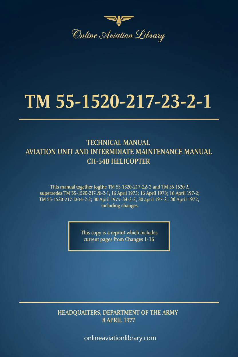 CH-54B Aviation Unit and Intermediate Maintenance Manual Cover Page