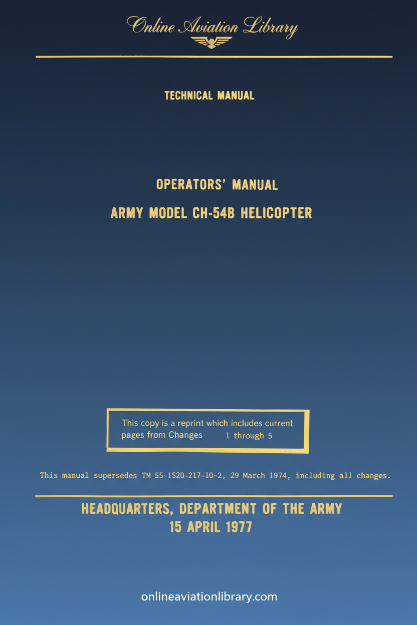 CH-54B Operator's Manual Cover Page