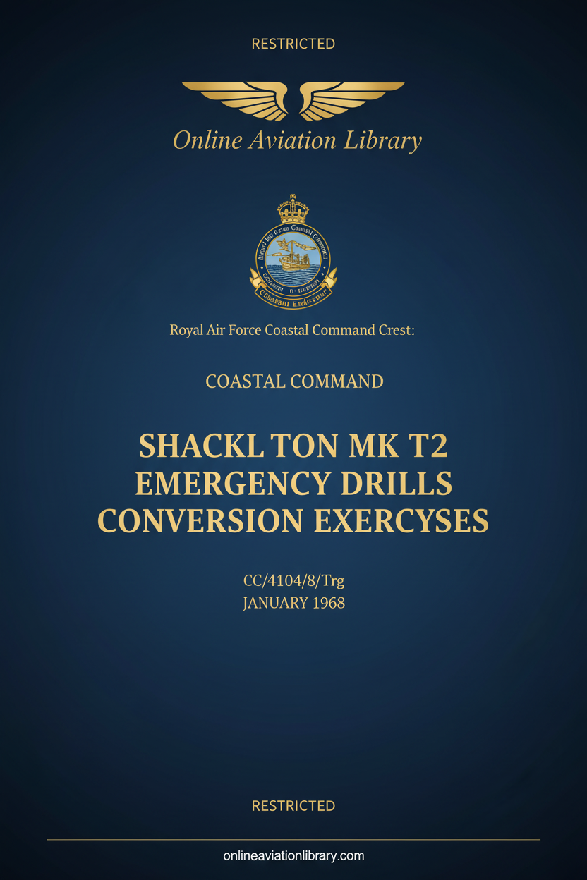 Coastal Command Shackleton MK T2 Standard Cover Page