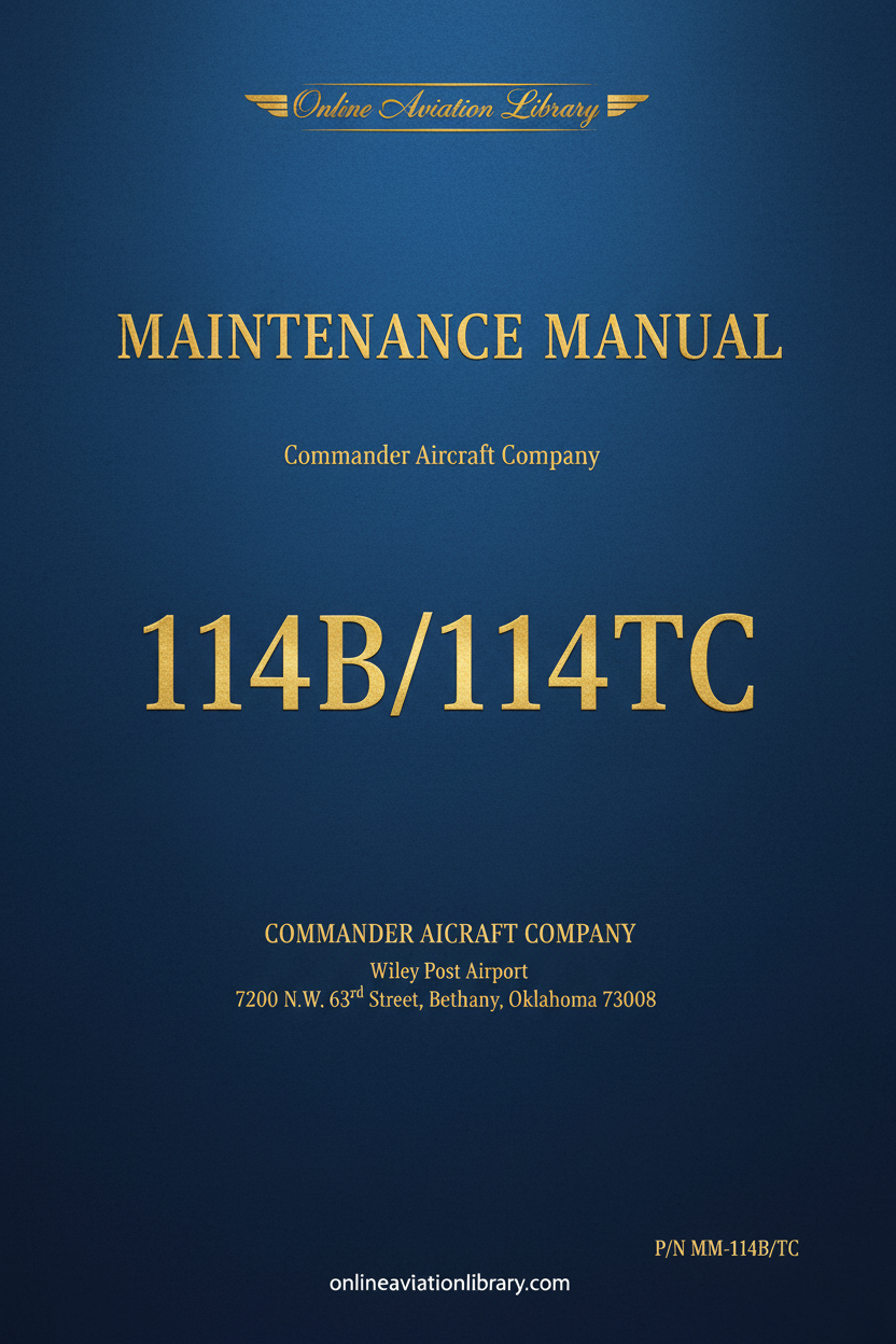 Commander 114B/114TC Maintenance Manual Cover Page