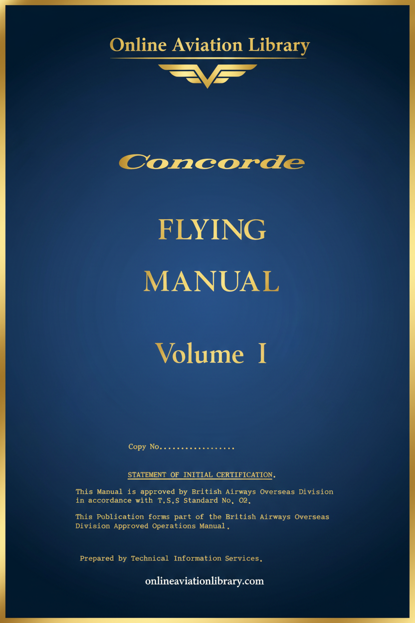 Concorde Flying Manual Standard Cover Page