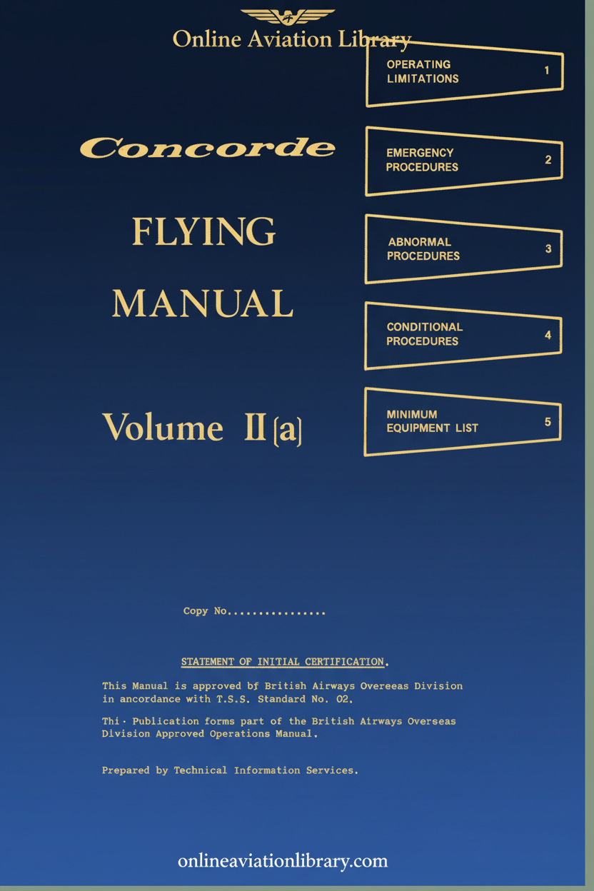 Concorde Flying Manual Volume II(a) Standard Cover Page