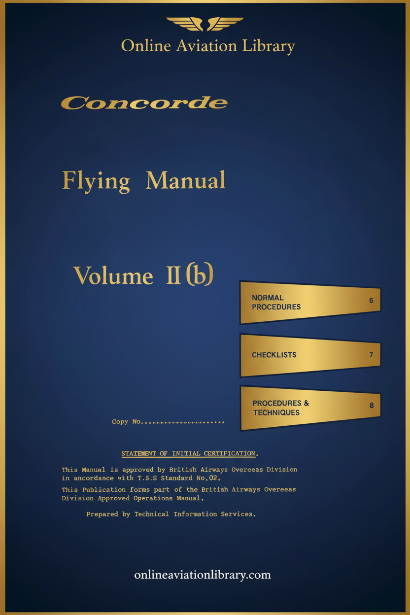 Concorde Flying Manual Volume II(b) Standard Cover Page