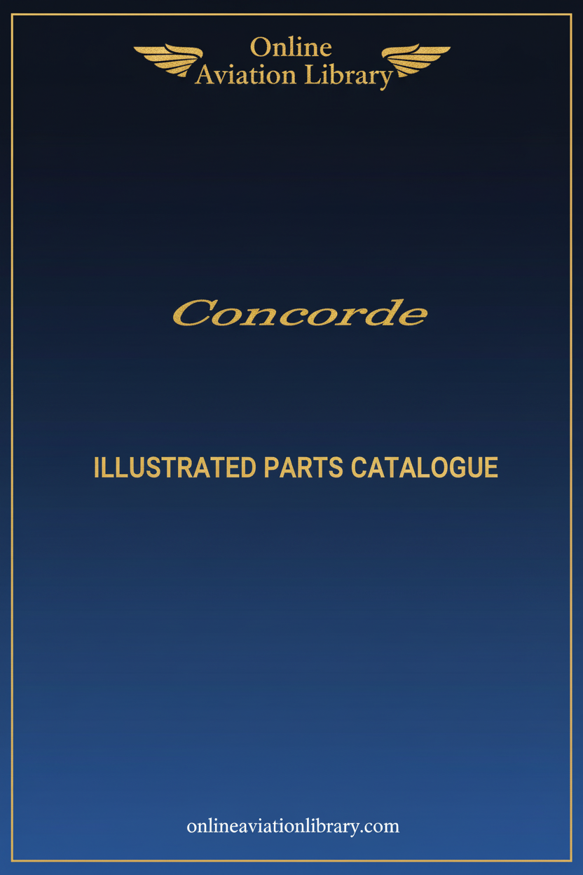 Concorde Illustrated Parts Catalogue Standard Cover Page