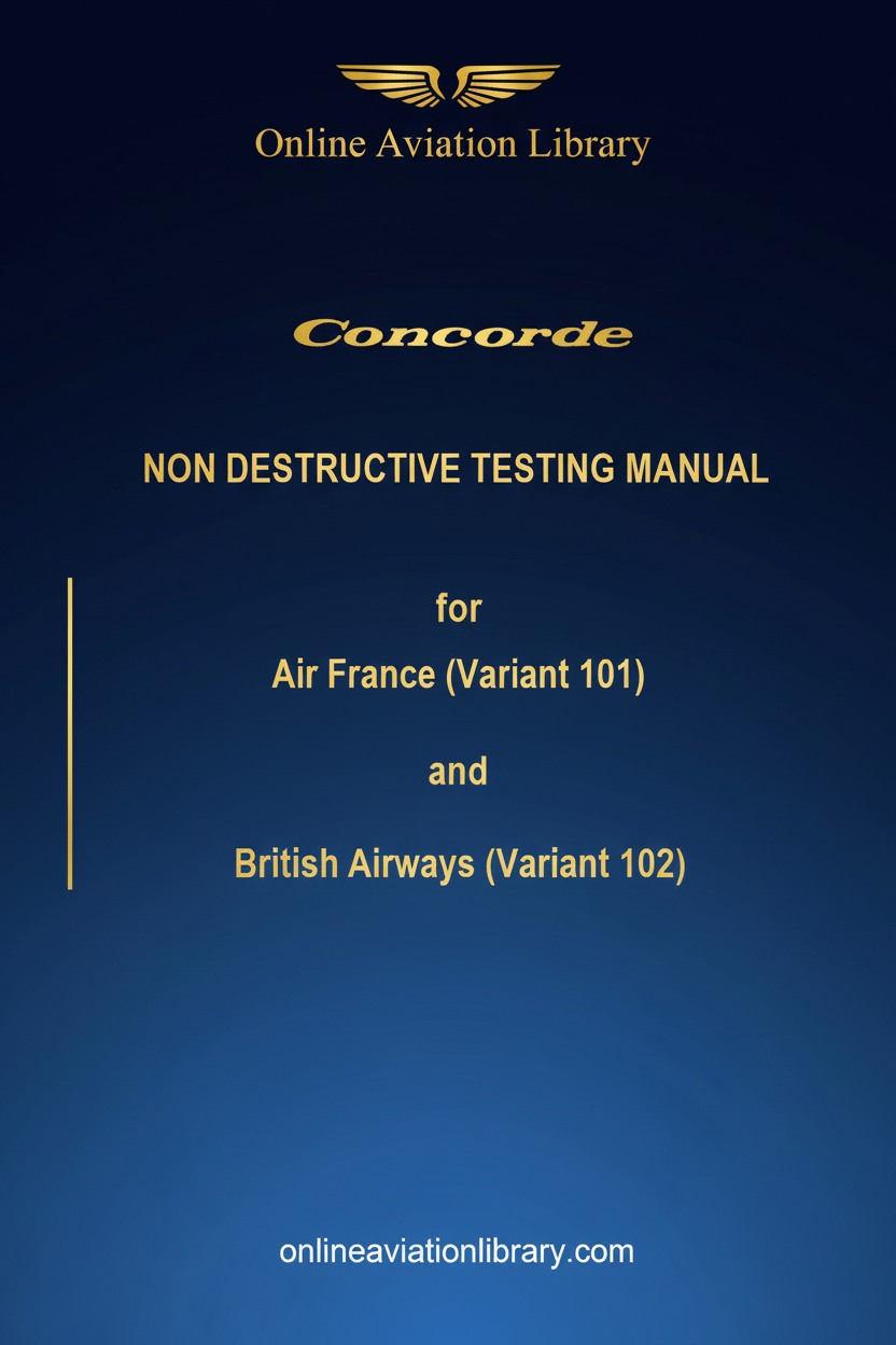 Concorde Non Destructive Testing Manual Standard Cover Page