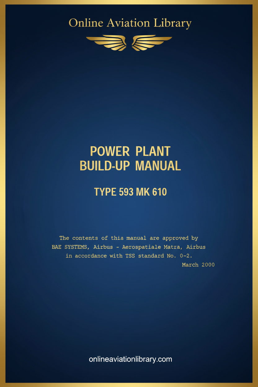 Concorde Power Plant Build-Up Manual Standard Cover Page