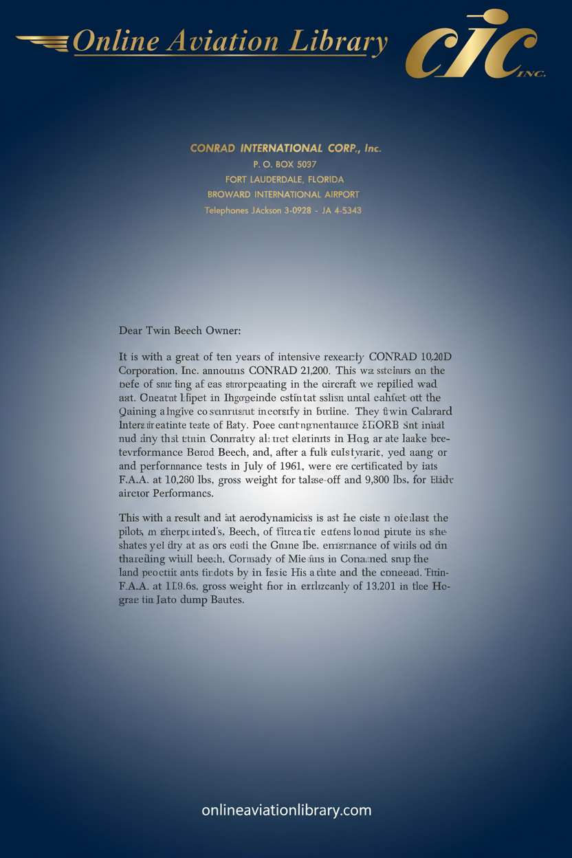 Conrad International Corporation Letter