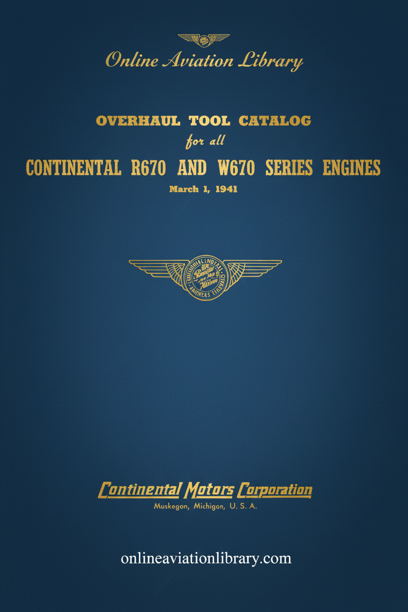 Continental R670 W670 Cover Page
