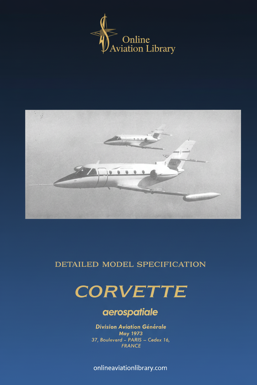 Corvette Detailed Model Specification Standard Cover Page
