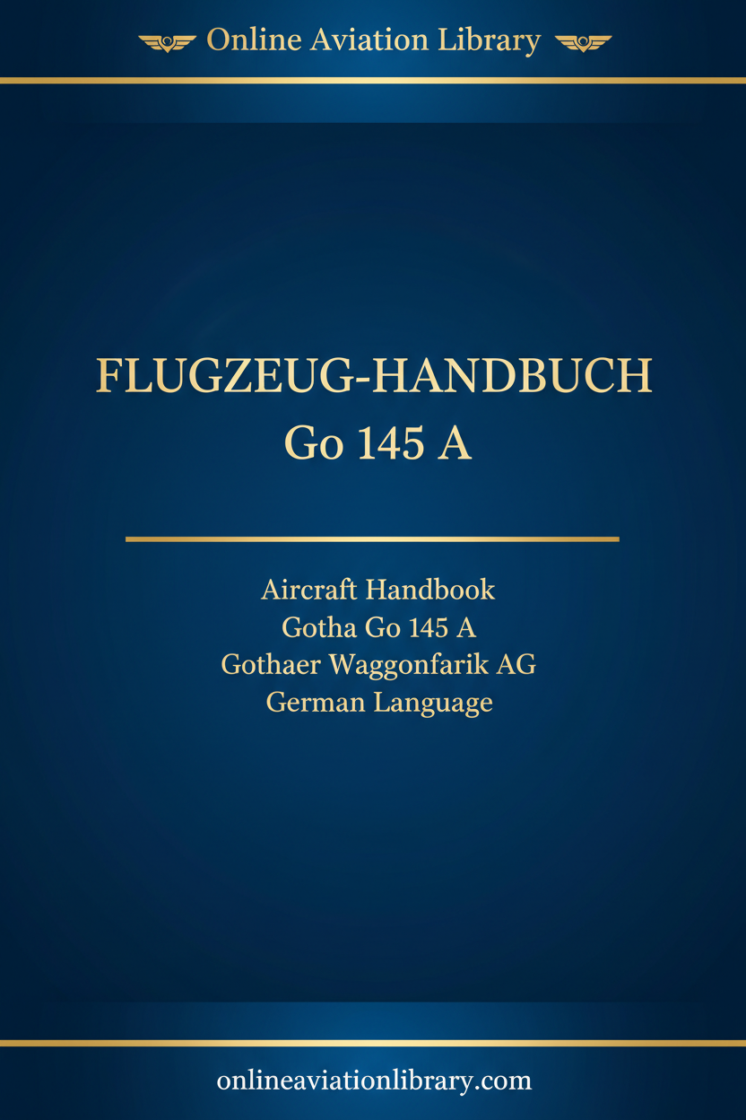 Cover 1 – Flugzeug-Handbuch Go 145 A