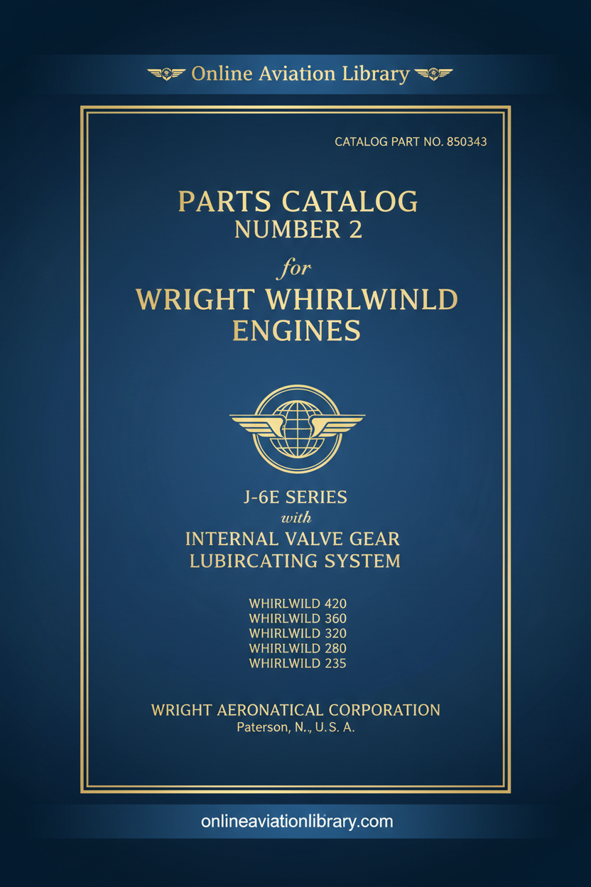 Cover 10 - J-6E Series Parts Catalog No. 850343
