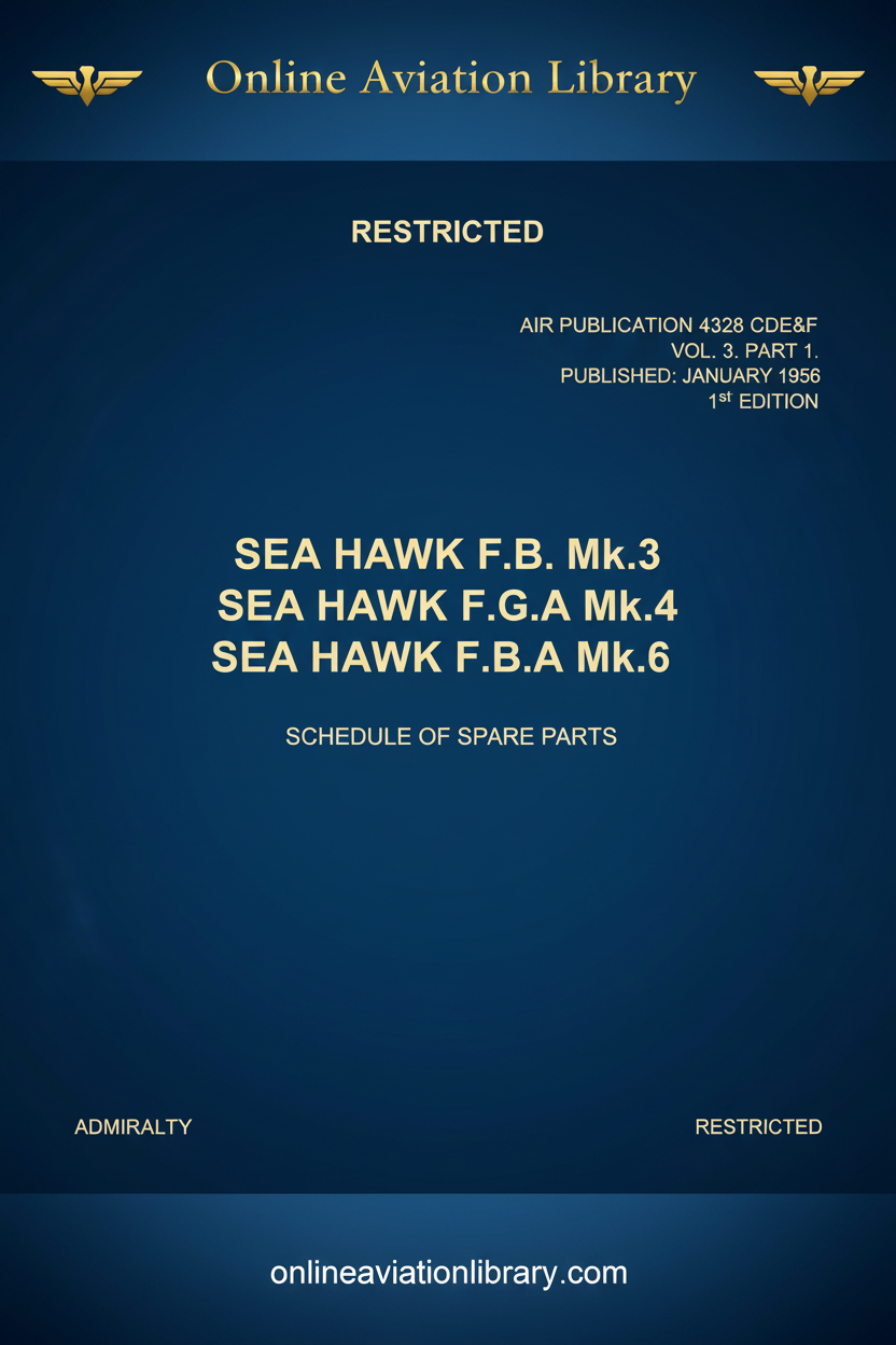 Cover 2 - AP 4328 Schedule of Spare Parts