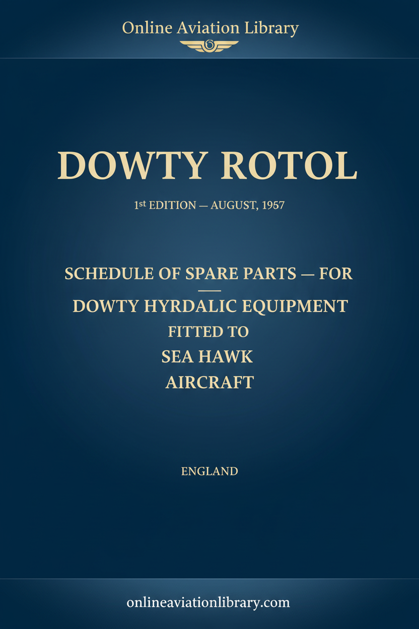 Cover 3 - Dowty Rotol Hydraulic Spare Parts