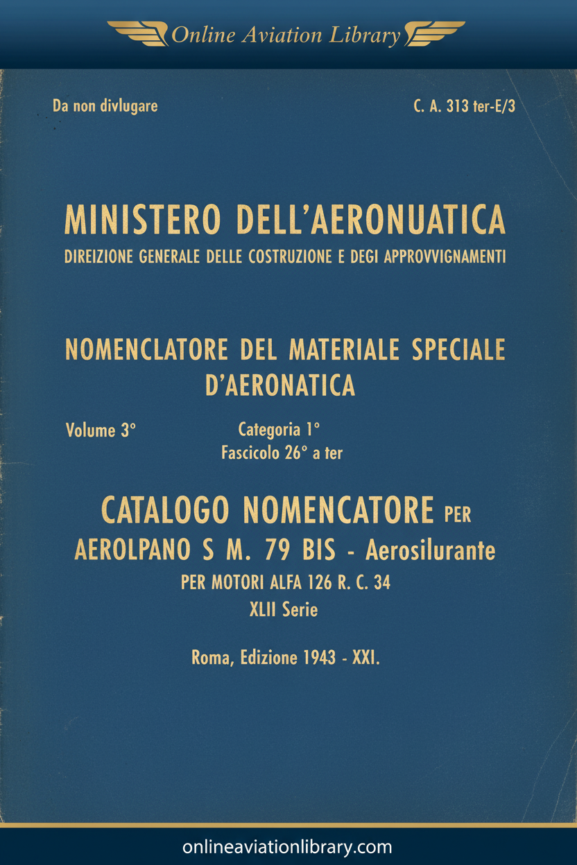 Cover 4 - C.A. 313 ter-E/3 SM.79 Bis Aerosilurante 1943