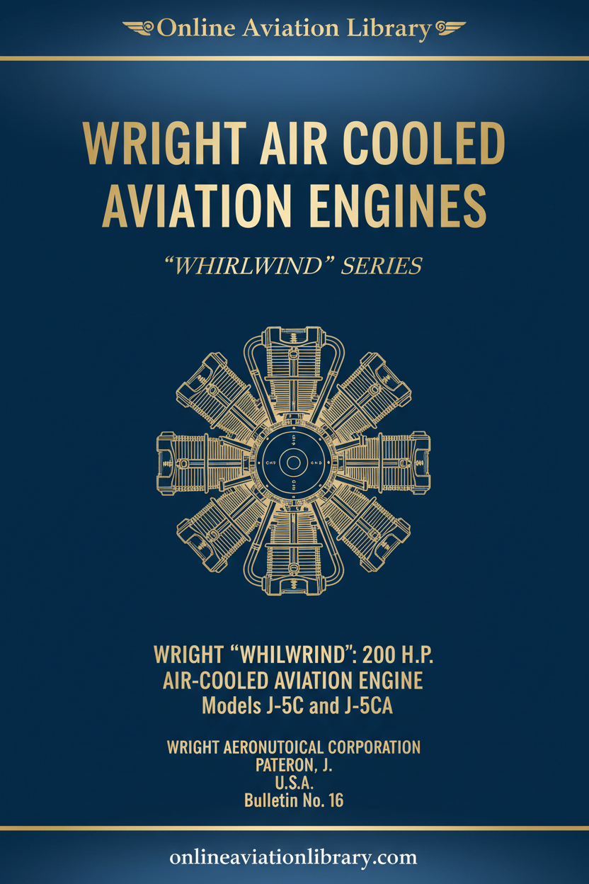Cover 4 - Wright Air Cooled Aviation Engines Whirlwind Series