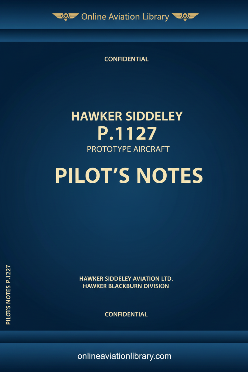 Cover 5 - P.1127 Pilot's Notes