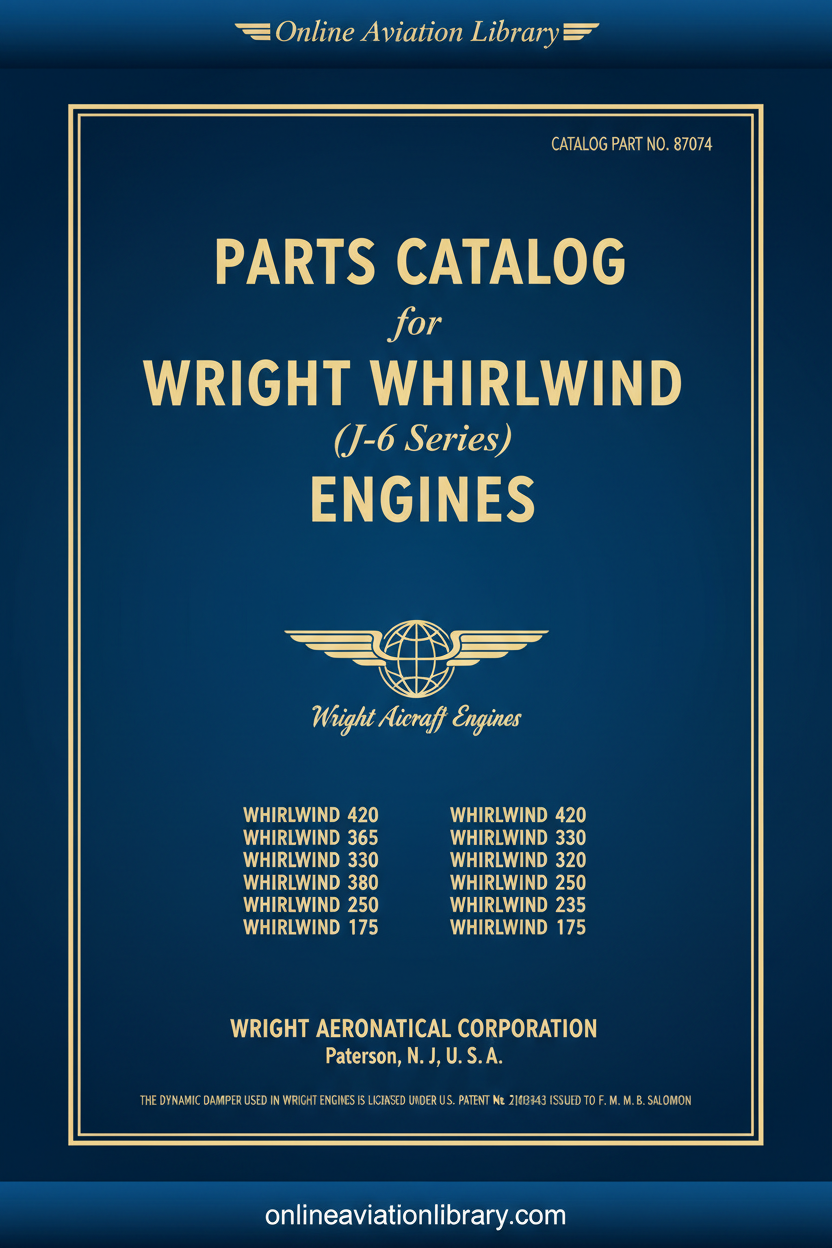 Cover 9 - J-6 Series Parts Catalog No. 87074