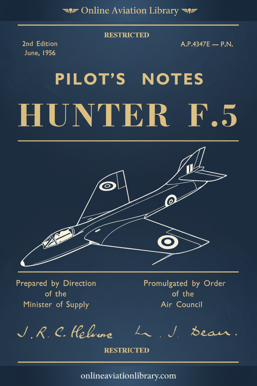 Cover - Hunter F.5 Pilot's Notes