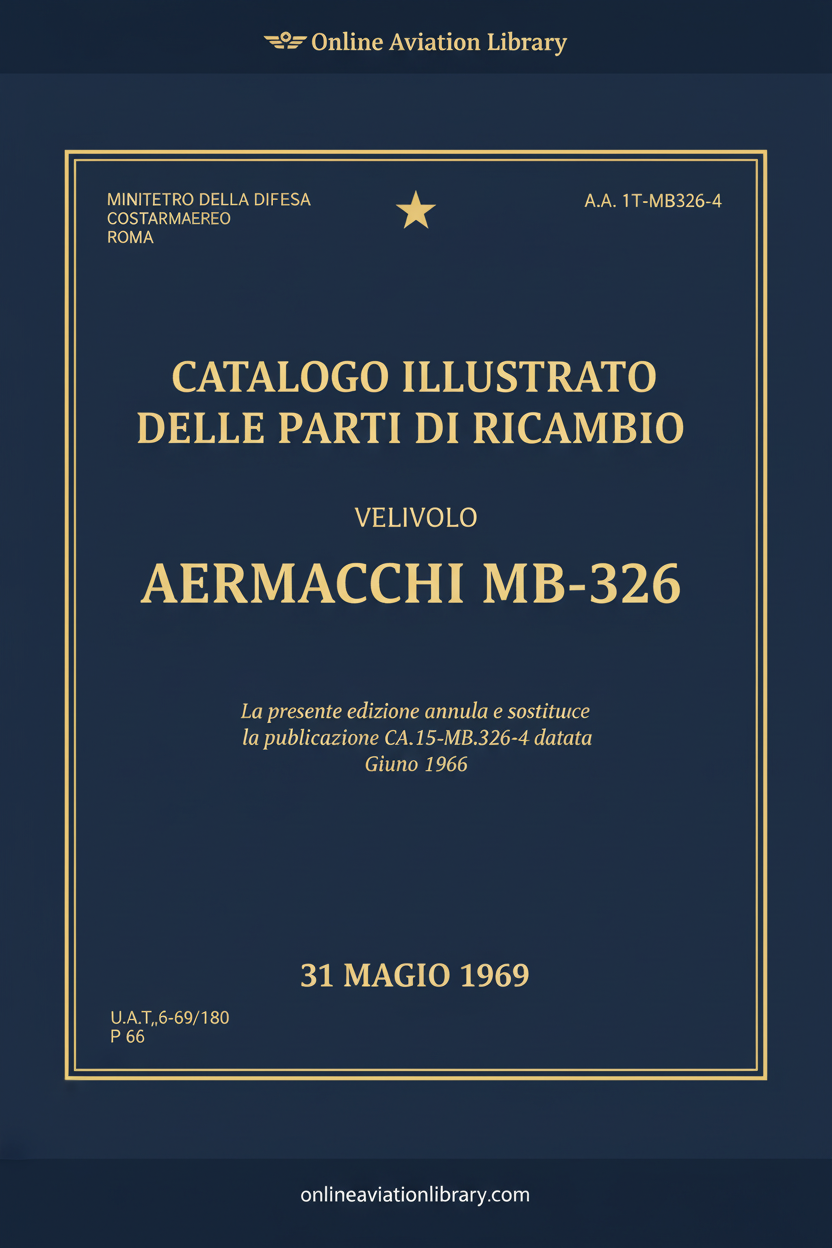 Cover Page 1 – Aermacchi MB-326 Catalogo Illustrato delle Parti di Ricambio