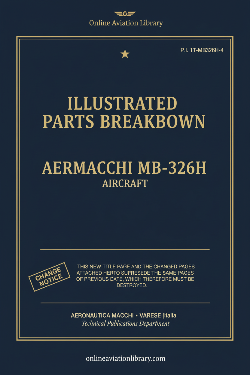 Cover Page 1 – Aermacchi MB-326H Illustrated Parts Breakdown