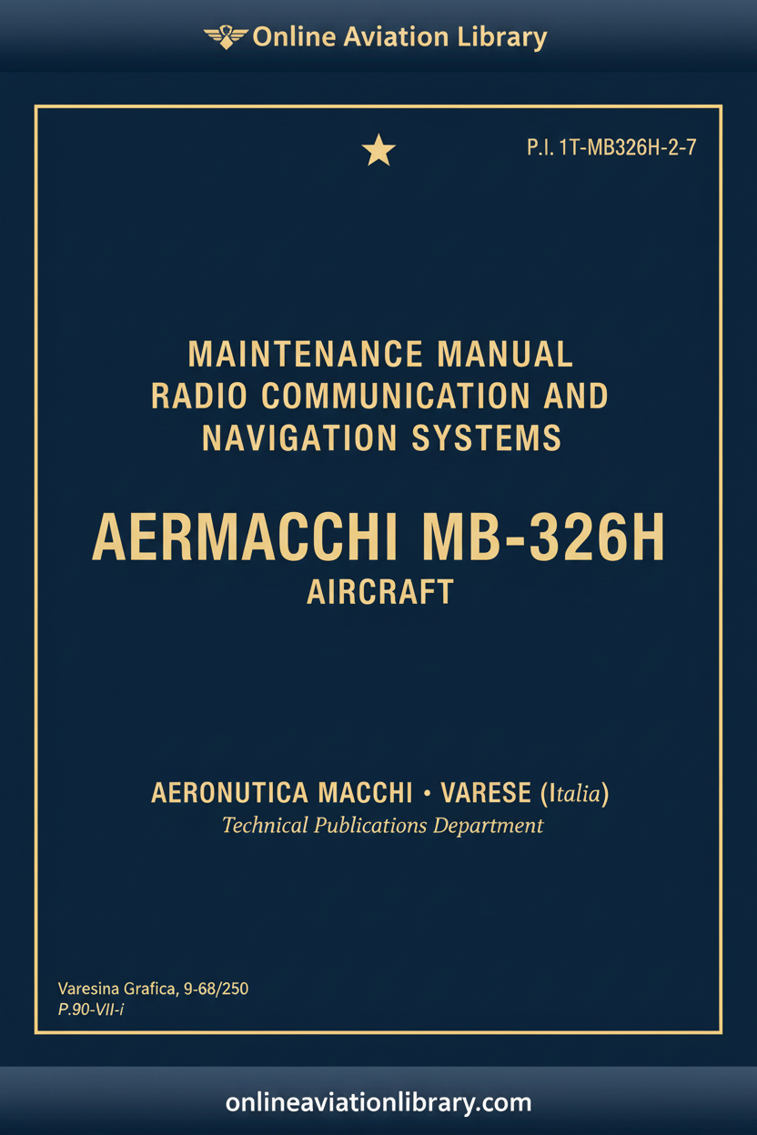 Cover Page 1 – Aermacchi MB-326H Maintenance Manual Radio Communication