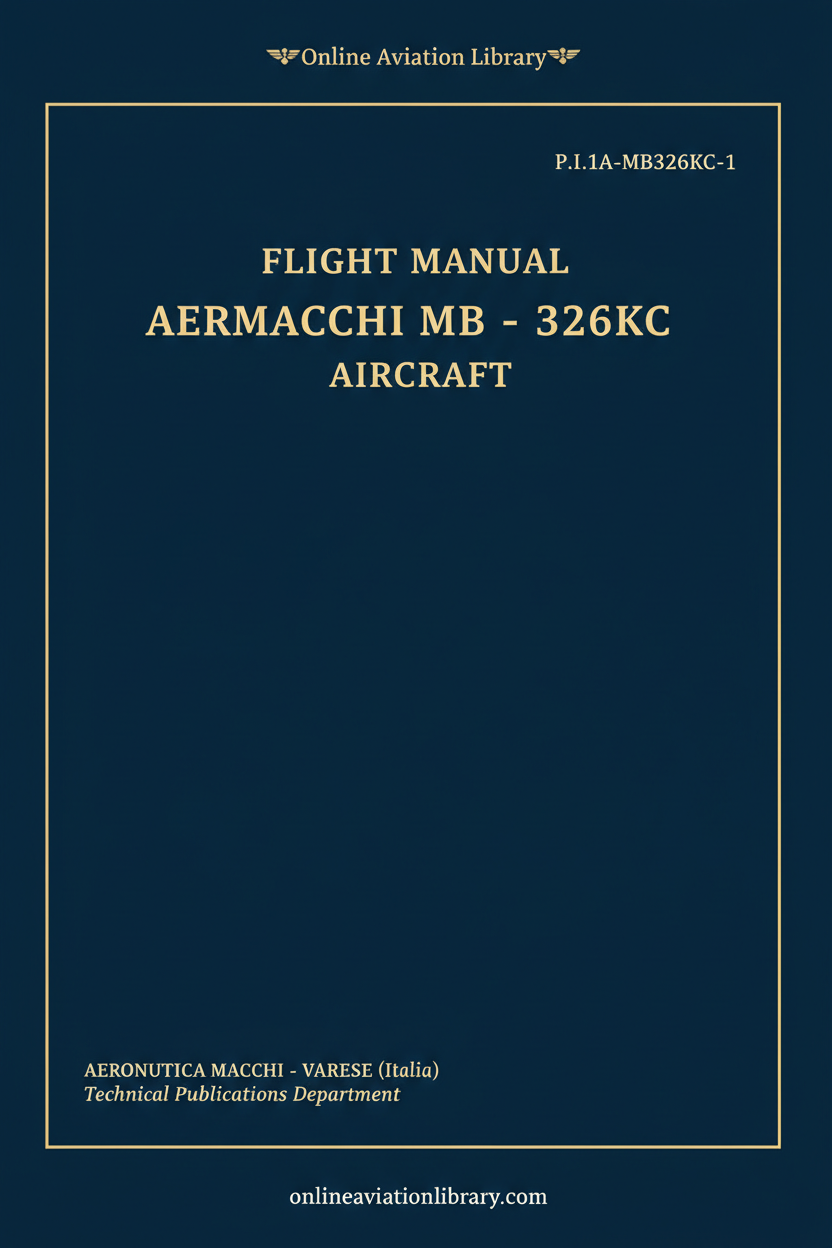Cover Page 1 – Aermacchi MB-326KC Flight Manual