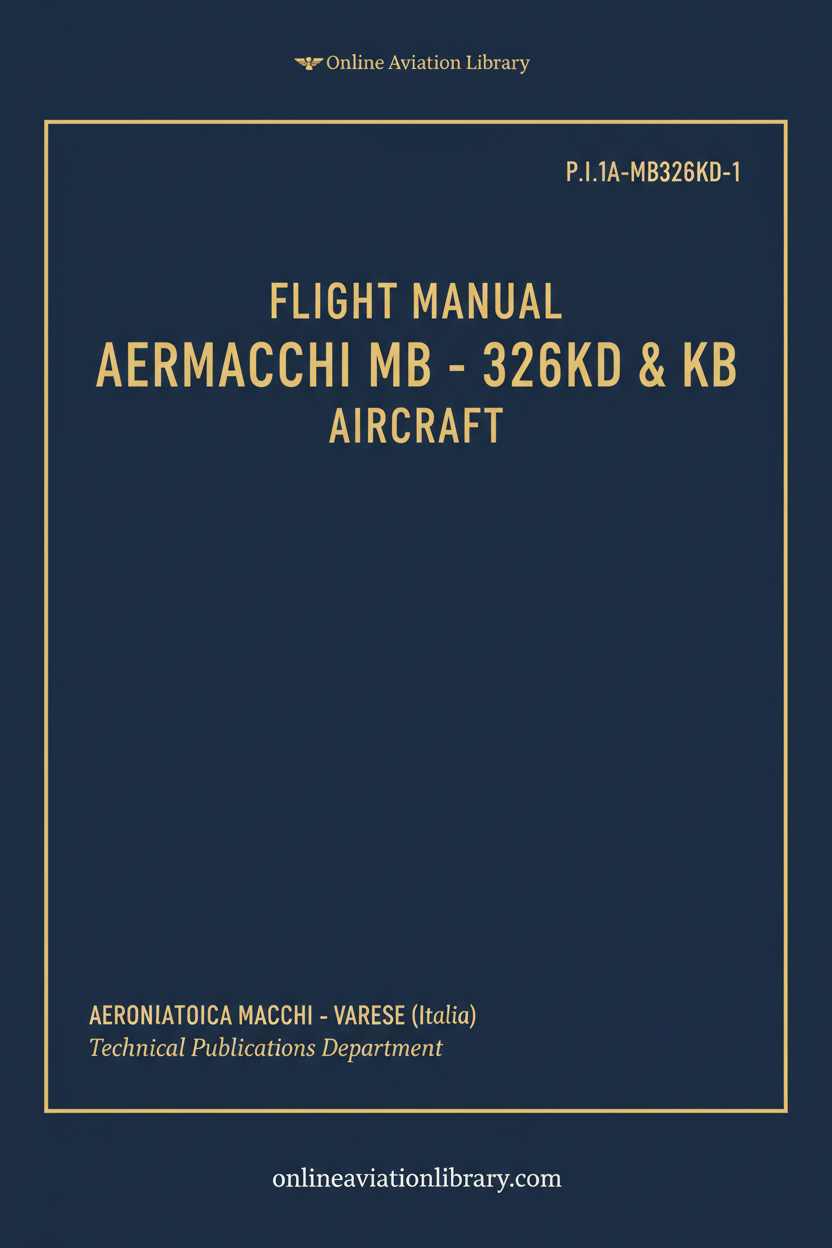Cover Page 1 – Aermacchi MB-326KD & KB Flight Manual