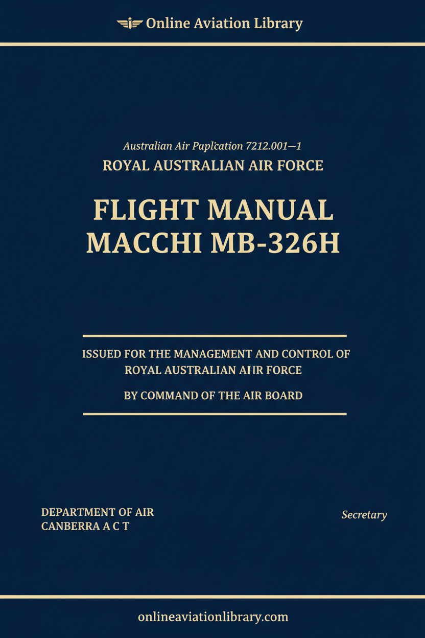 Cover Page 1 – RAAF Flight Manual Macchi MB-326H