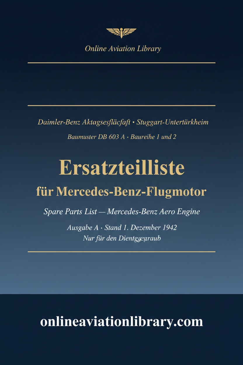 Cover Page 19 — Ersatzteilliste DB 603 A