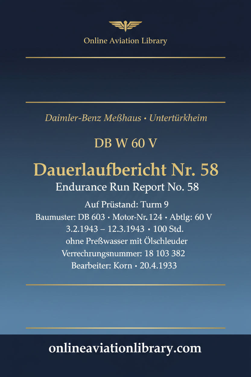 Cover Page 5 — Dauerlaufbericht Nr. 58