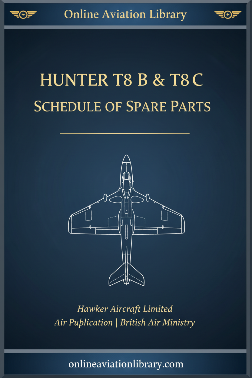 Cover Page 5 - Hunter T8 Schedule of Spare Parts