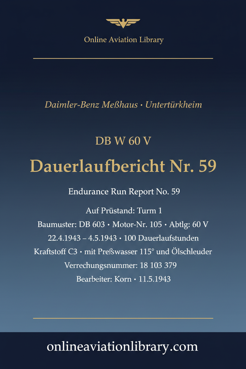 Cover Page 6 — Dauerlaufbericht Nr. 59
