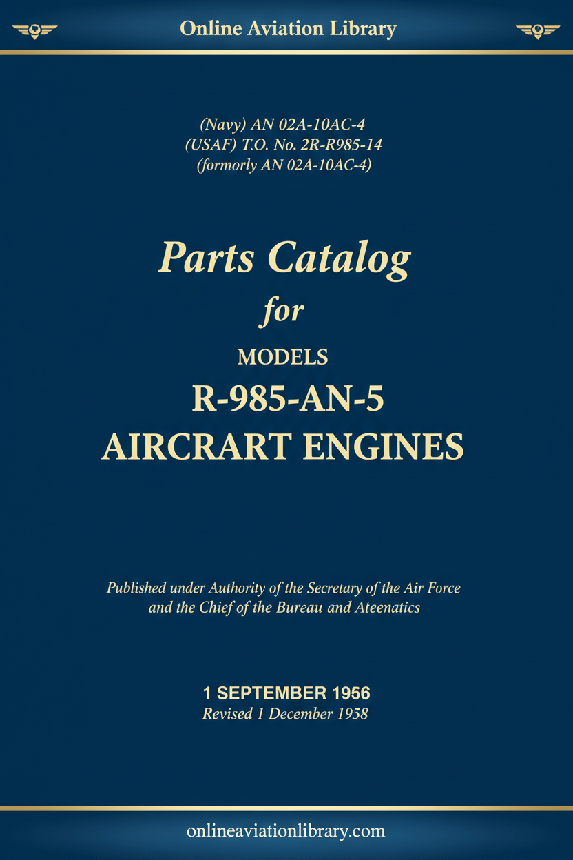 Cover Page — AN 02A-10AC-4 — Parts Catalog — AN-5