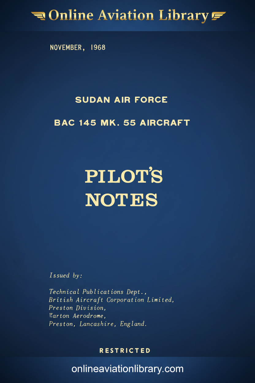 Cover Page - BAC 145 Mk55 Pilots Notes