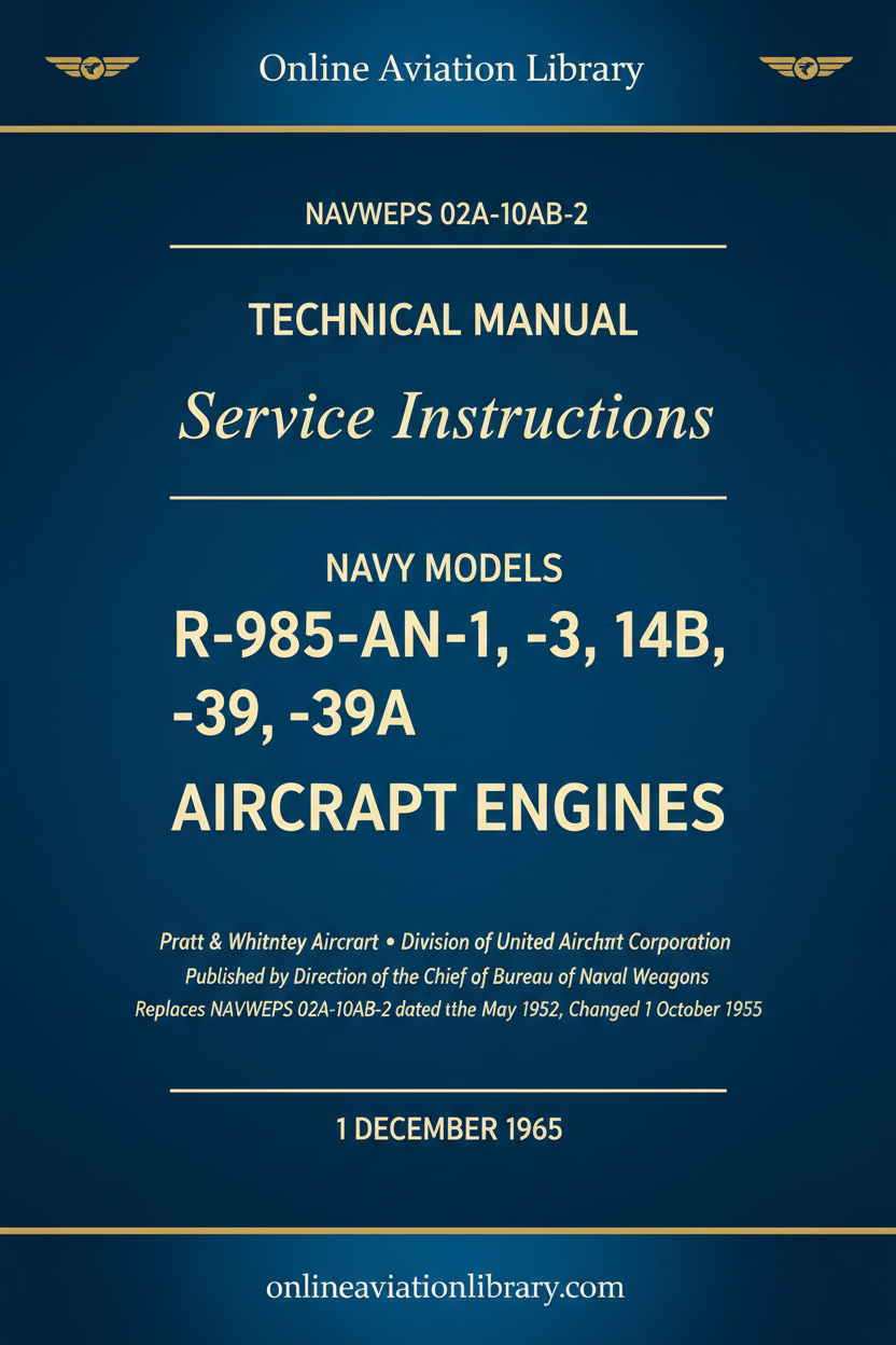 Cover Page — NAVWEPS 02A-10AB-2 — Service Instructions — Dec 1965