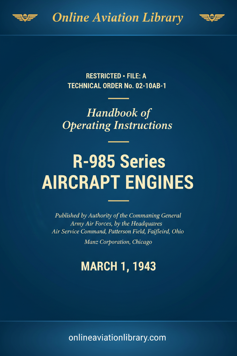 Cover Page — T.O. 02-10AB-1 — March 1943